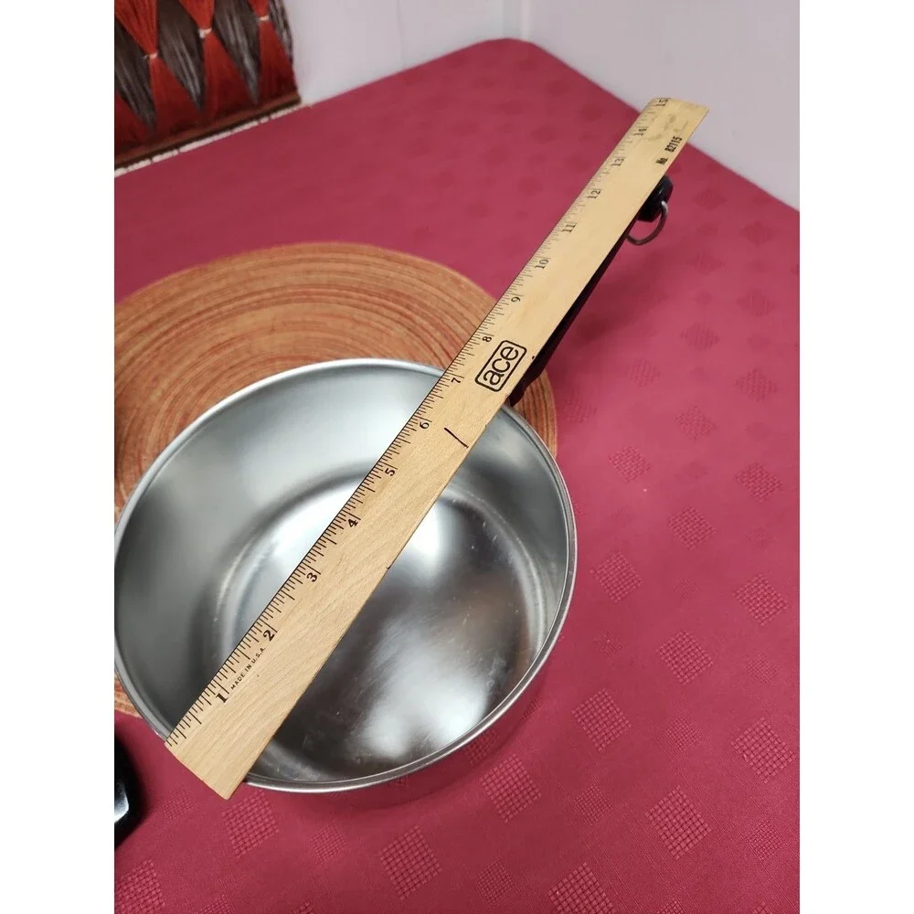 Vintage Farberware 3 Quart Double Boiler With Lid Stainless Steel Aluminum Clad